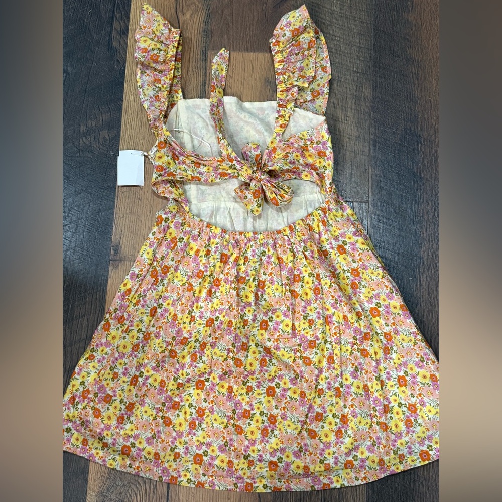 Lost + Wander Yellow Floral Ruffle Sundress - Picture 2 of 4